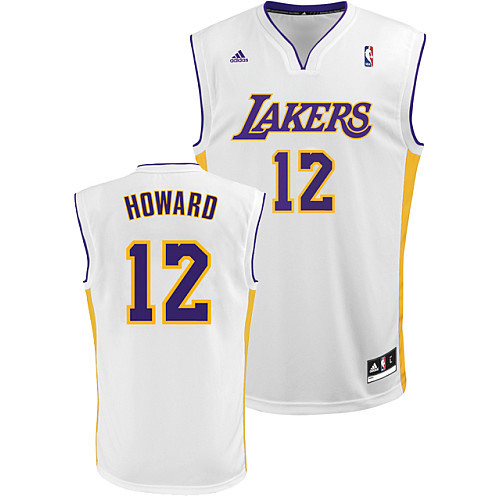  NBA Los Angeles Lakers 12 Dwight Howard New Revolution 30 Swingman Alternate White Jersey